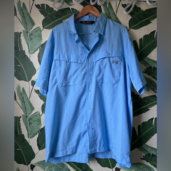 Under Armour Men’s Blue Short Sleeve Collared Top XXL - Picture 1 of 7